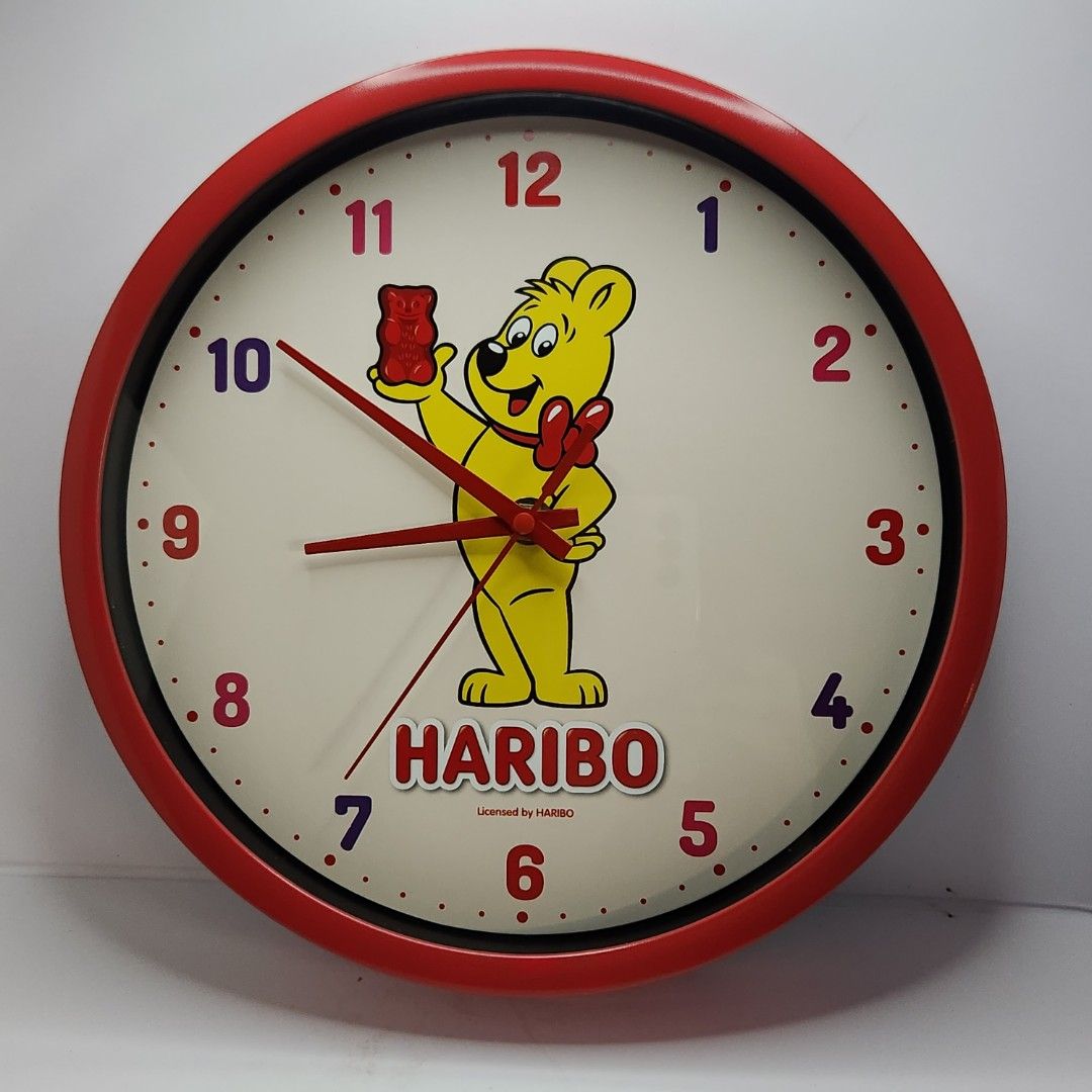 HARIBO quartz wall clock 正版德國熊仔軟糖掛牆石英鐘Gummy bear 26cm