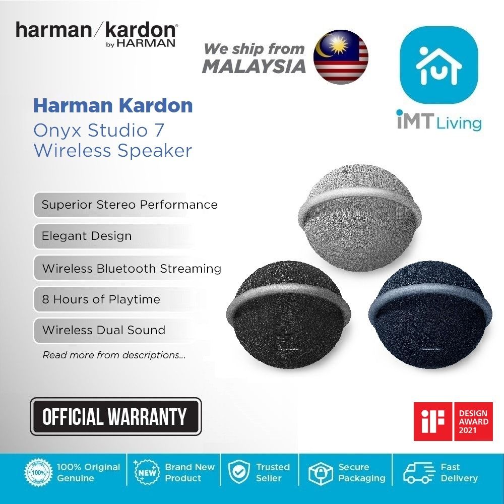 Harman Kardon Onyx Studio 7 Wireless Speaker | Superior Stereo Performance  | Wireless Dual Sound | 8 Hours of Playtime, Audio, Soundbars, Speakers &  Amplifiers on Carousell