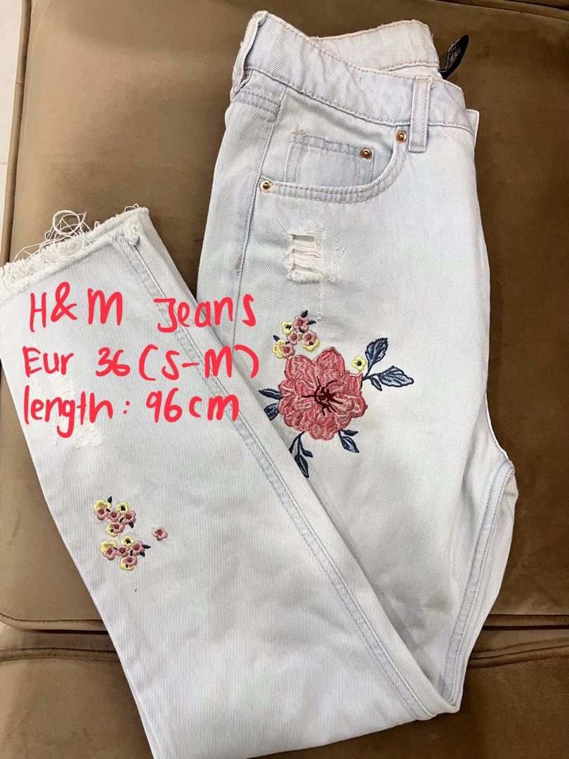 H M Embroidery Jeans
