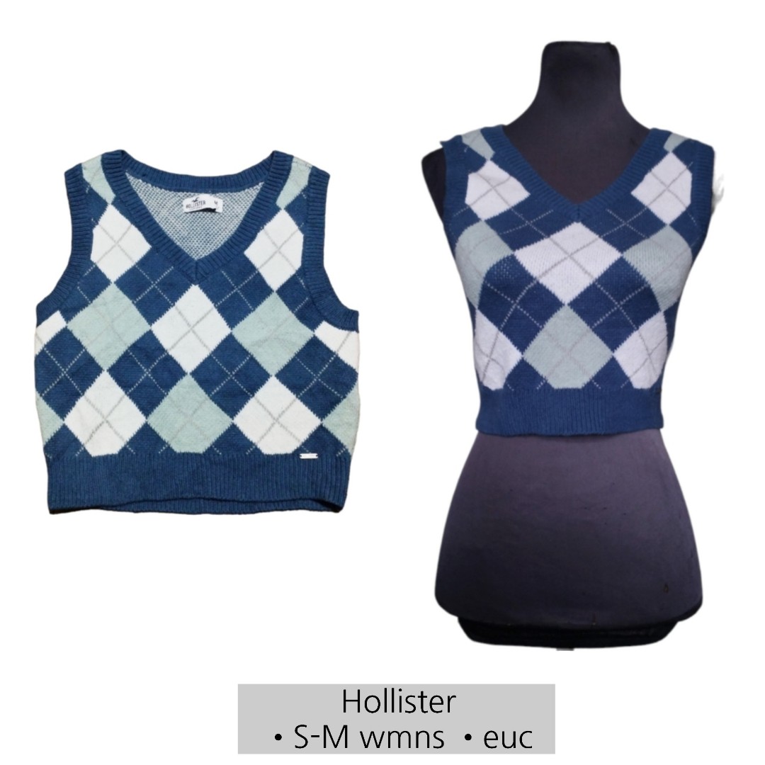 Hollister Knitted Cropped | Crop Top, Women's Fashion, Tops, Sleeveless ...