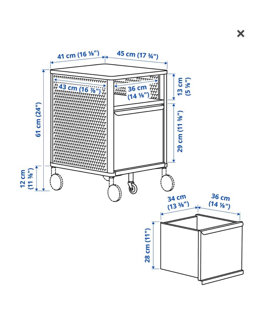 IKEA BEKANT 活動儲物櫃家用辦公室(無活輪款), 傢俬&家居 IKEA BEKANT 活動儲物櫃家用辦公室(無活輪款), 傢俬&家居