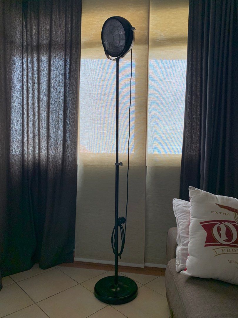 IKEA SVARTNORA black industrial style floor lamp, Furniture & Home
