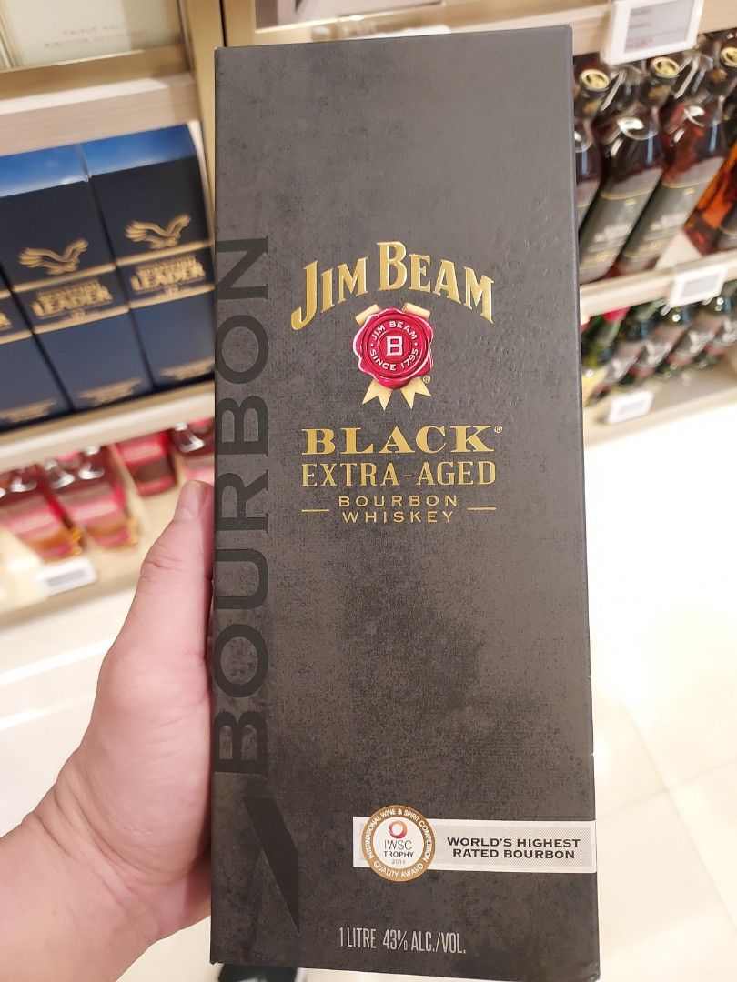 jim beam black 1L, Food & Drinks, Alcoholic Beverages on Carousell