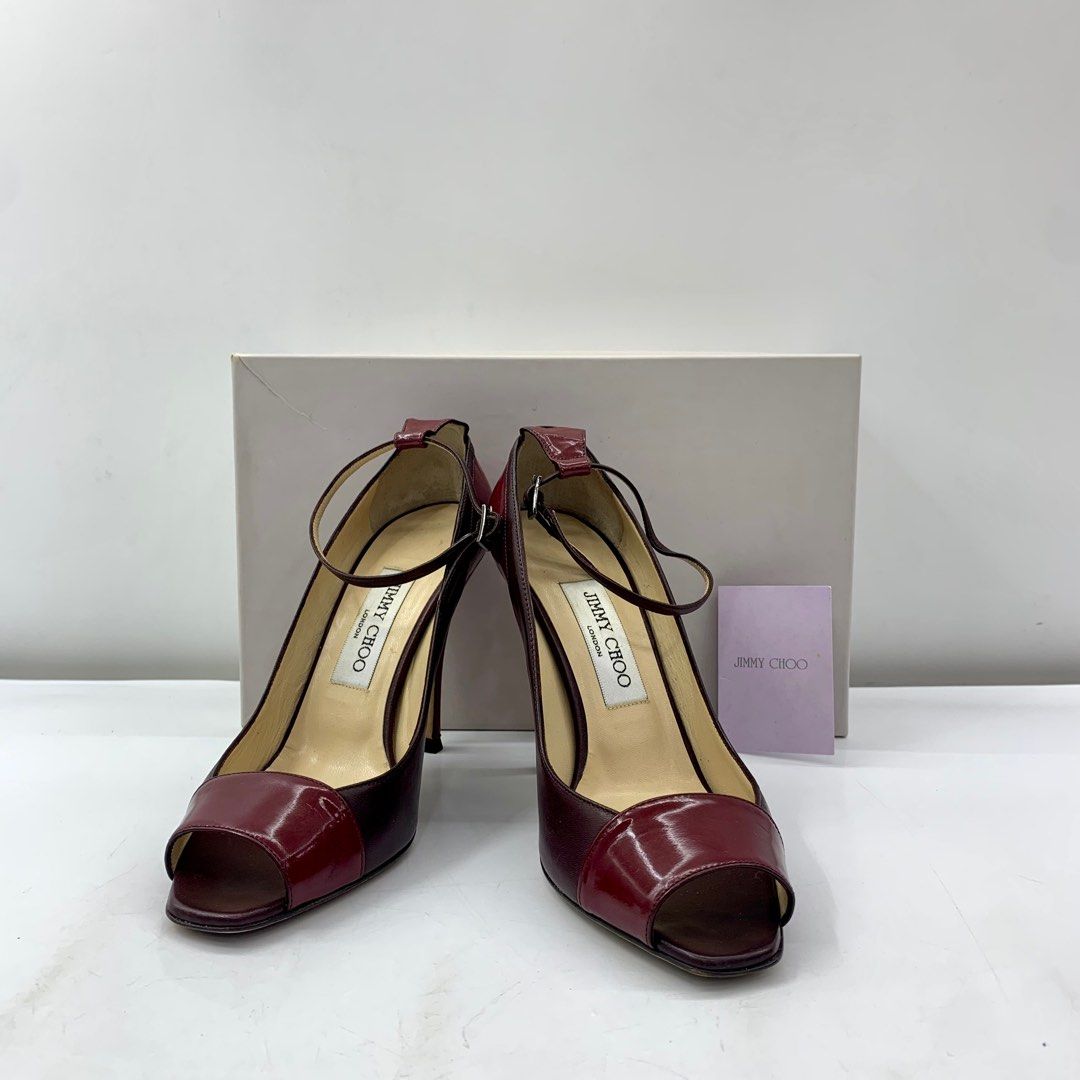 Louis Vuitton Pre-owned Women's Leather Wedges - Burgundy - EU 38