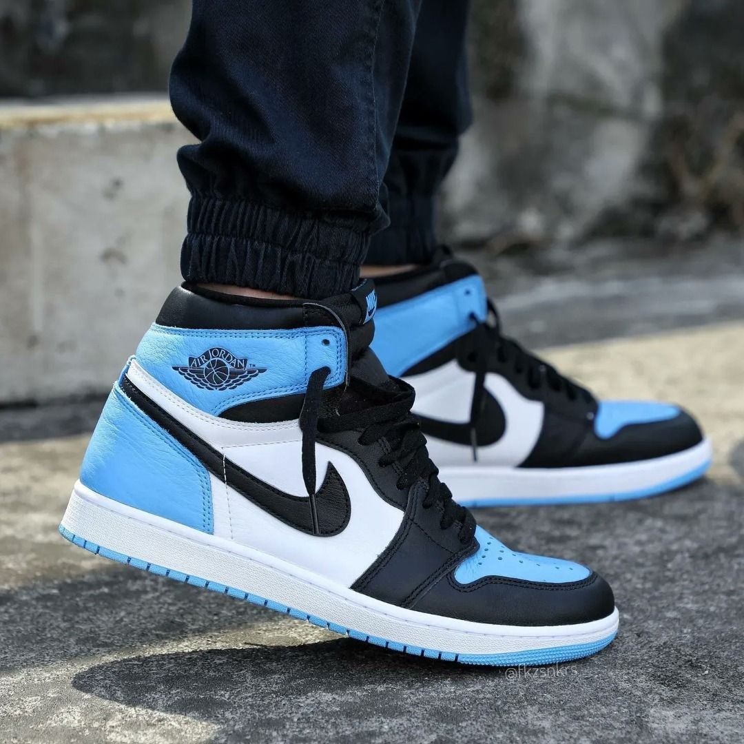 Jordan 1 High UNC toe GS Women s Fashion Footwear Sneakers on