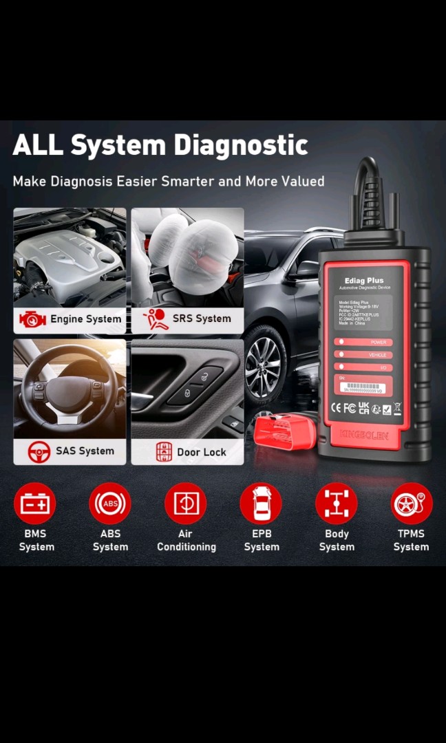 KINGBOLEN® Ediag Plus All Systems Bidirectional ECU Coding CAN-FD OBD2  Scanner, Car Accessories, Accessories on Carousell