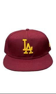 LA GOLD MAROON FITTED CAP SIZE 7 1/4