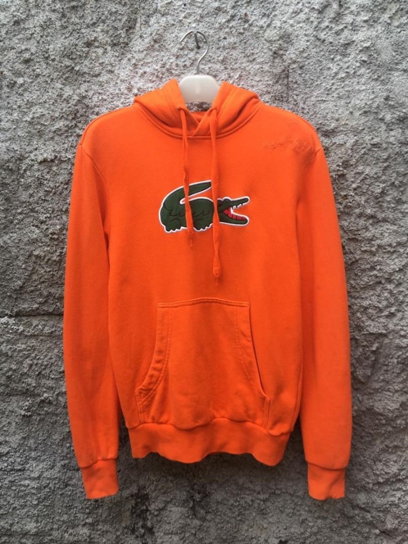 Lacoste Original Jaket Hoodie Lacoste Lacoste Hoodie Orange Big