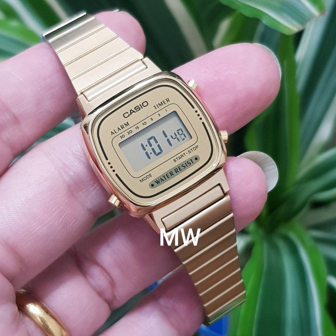 Latest Casio Womens Gold Tone Digital Fashion Watch LA670 LA670WGA 9U Alarm NEW Women s Fashion Watches Accessories Watches on Carousell