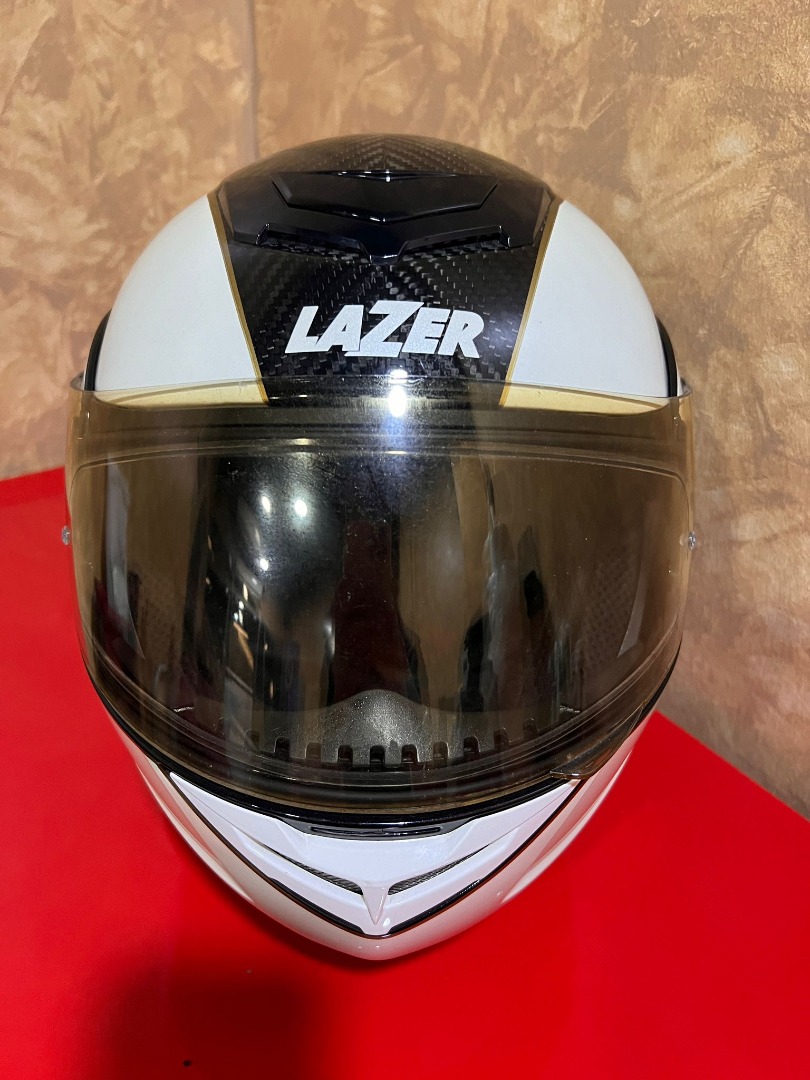 Lazer Monaco Pure Carbon White Helmet L size Motorcycles