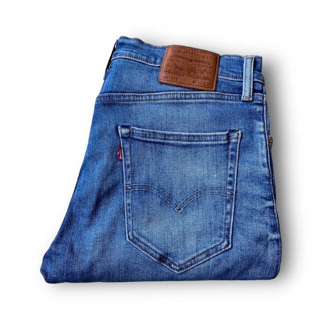 LEVI S 512 PREMIUM BIG E TAPERED STRETCH SLIM JEANS PIT 33 36