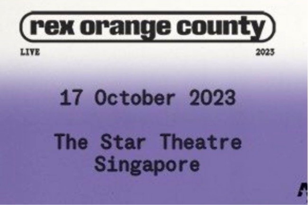 LF 2x REX ORANGE COUNTY TICKETS, Tickets & Vouchers, Event Tickets on
