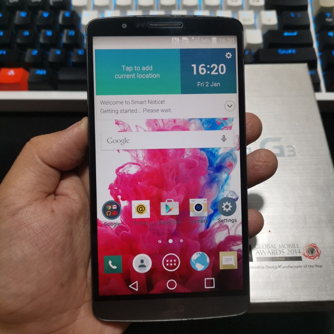 LG G3 D855 | Item Code: 79487 (Category: LG) located in Caloocan City. Submitted by christian.montalban (Listing ID 1250848409, Image 2). Description: LG G3 D855 | Item Code: 79487 COLLECTIBLE PHONE Price: P2,199.00 Color: Titan Titan 16GB ROM | 2GB RAM 5.5" True HD IPS LCD Display 3,000 mAh Li-Ion Removable Battery OS: Android 5.0 Package: Unit, Battery, Manual, and Box Only Location: North Caloocan For Meetup: SM Fairview COD (Shipping Fee cove