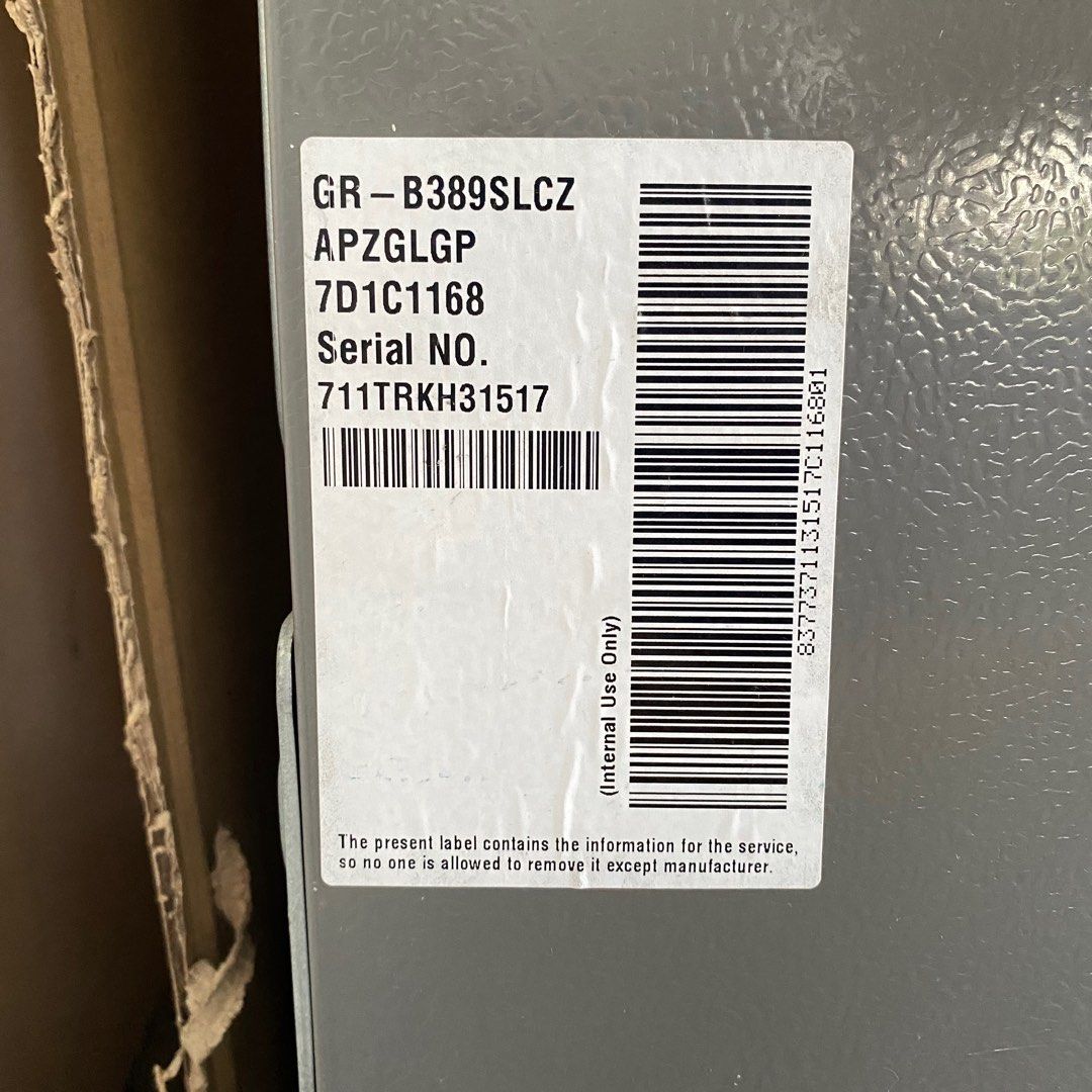 LG two door bottom freezer refrigerator (inverter), TV & Home Appliances, Kitchen Appliances