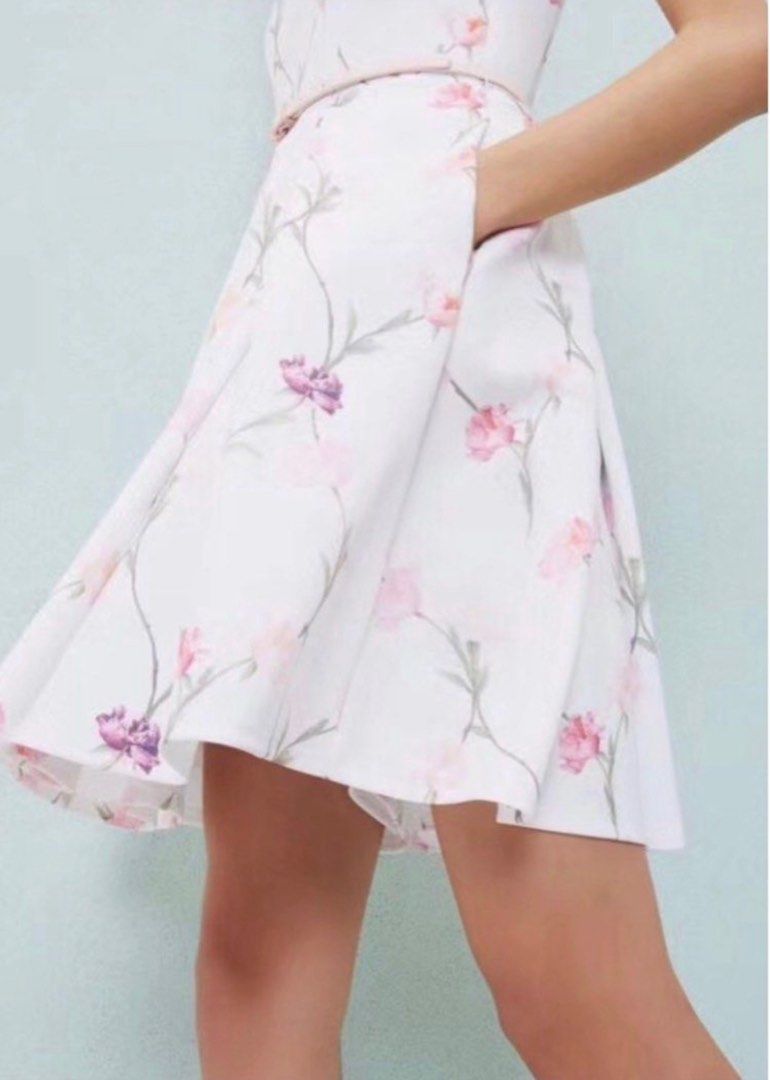 Ted baker florae 2025 ruffle skater dress