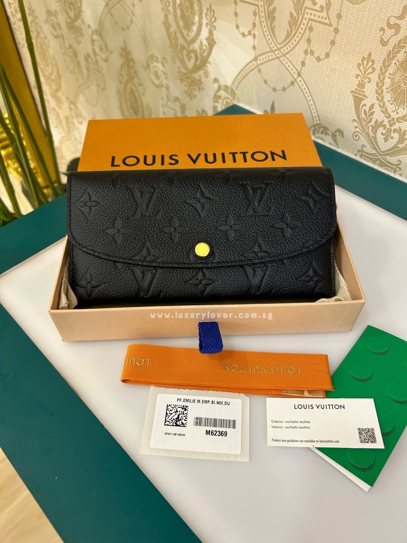 Louis Vuitton Red Empreinte Emilie Wallet, Luxury, Bags & Wallets on  Carousell