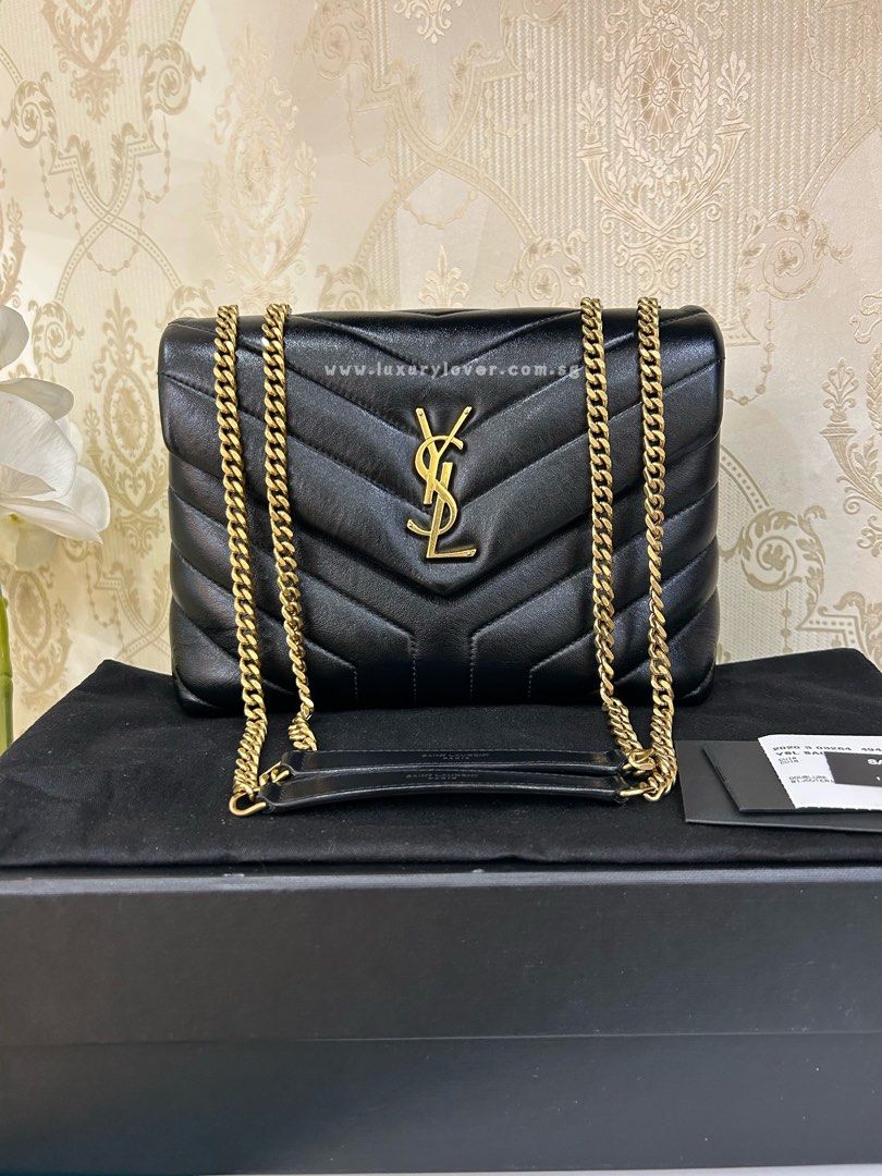 YSL LouLou Toy Bag in Black Calf, Luxury, Bags & Wallets on Carousell