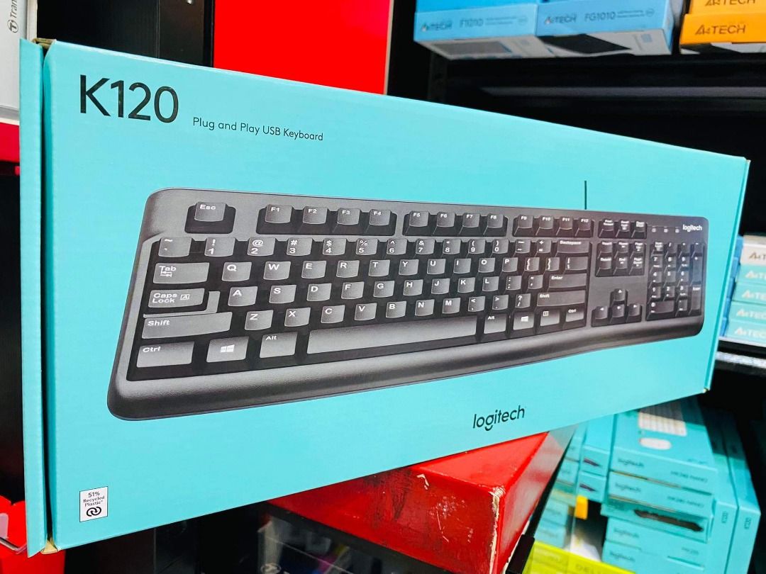 Logitech K120 Keyboard Black USB, Computers & Tech, Parts & Accessories ...