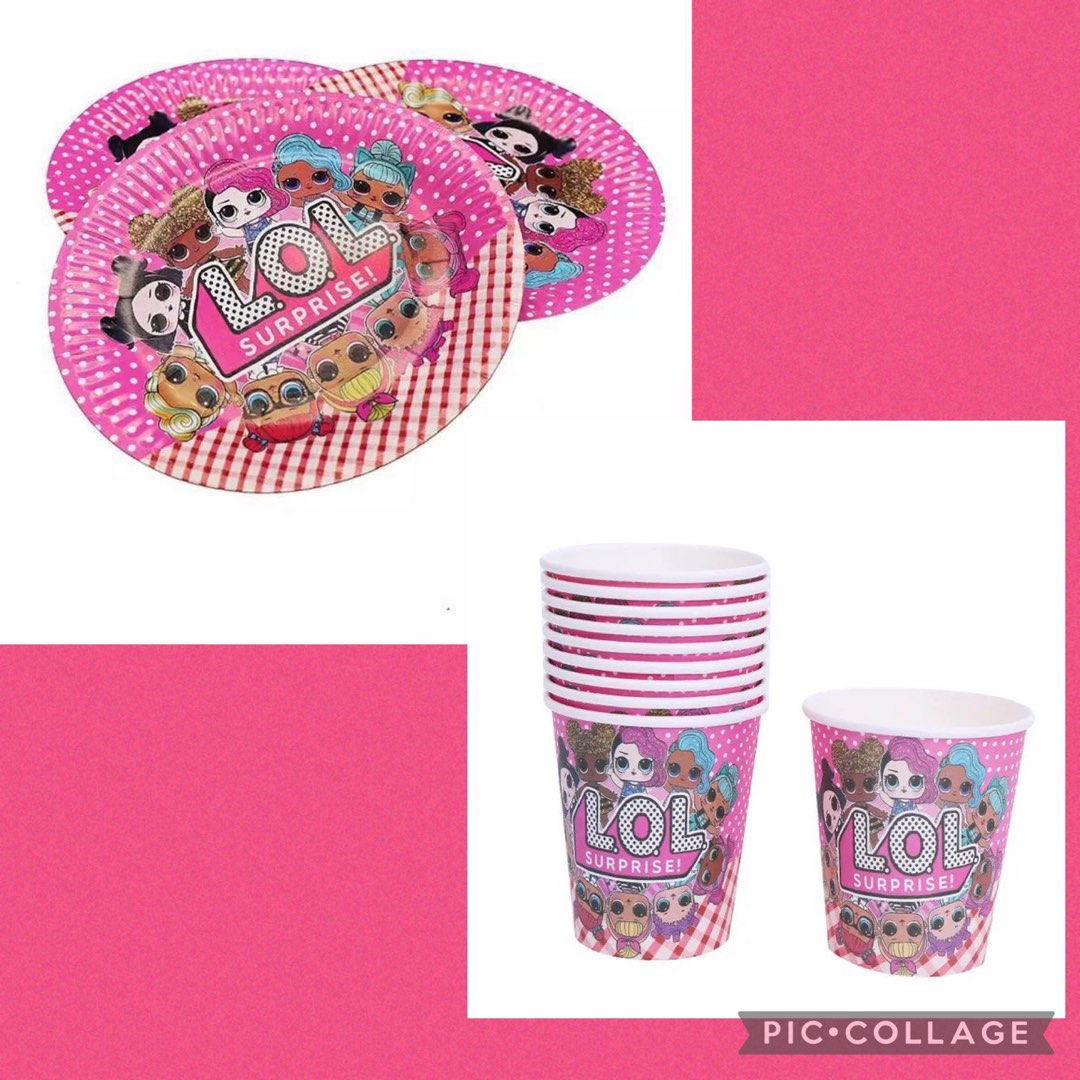 LOL Surprise Dolls party supplies party plates cups / party deco