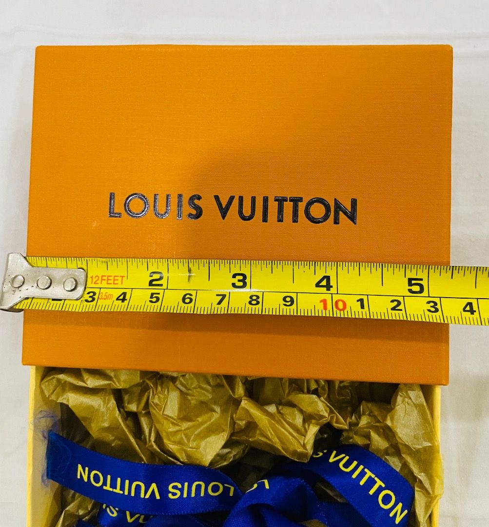LOUIS VUITTON EMPTY Set Box Ribbon Gift Tag Tissue Dust Bag AUTHENTIC NEW