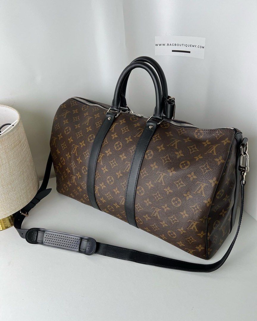 Louis Vuitton Keep All Macassar Bandouliere 45 MNG, Women's