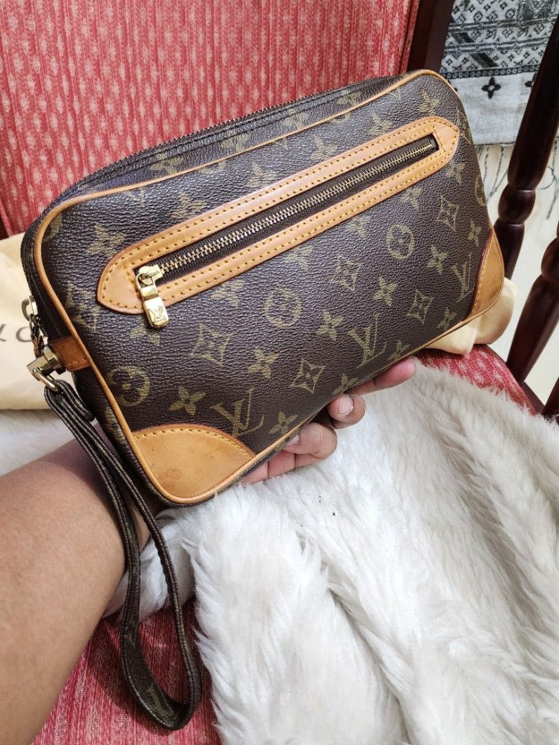 Marly dragonne cloth handbag Louis Vuitton Black in Cloth - 25095247