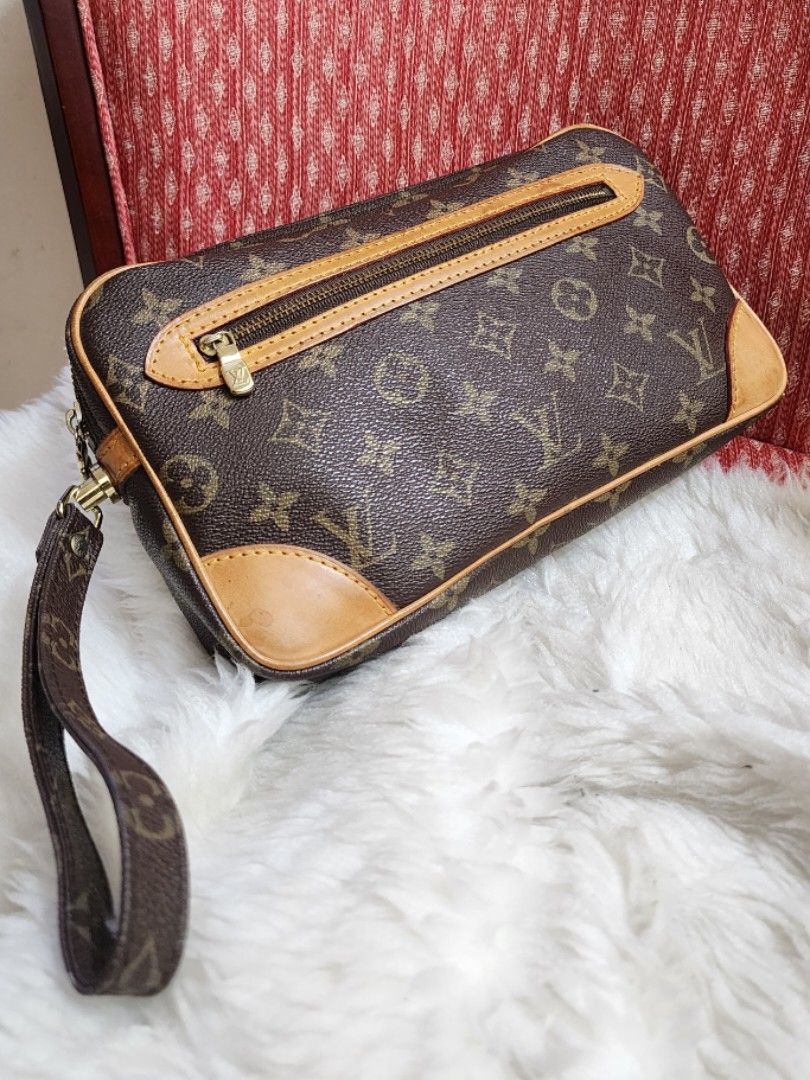 Louis Vuitton - Authenticated Marly Dragonne Clutch Bag - Leather Brown for Women, Good Condition