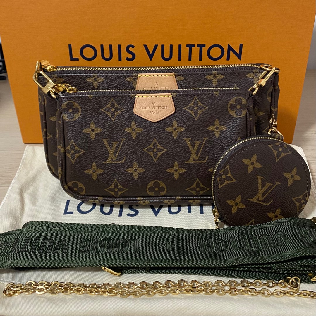 LV MULTI POCHETTE 3 in 1 GREEN, Luxury, Bags & Wallets on Carousell