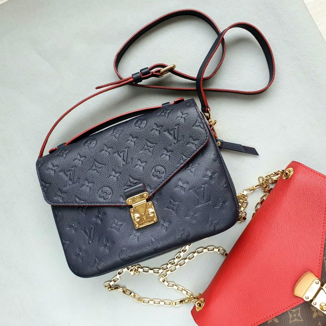 LV Pochette Metis Navy Blue Empreinte, Luxury, Bags & Wallets on Carousell