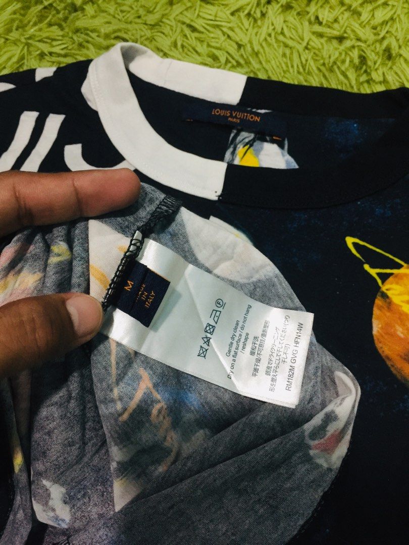 Lv two face shirt galaxy, Luxury, Apparel on Carousell