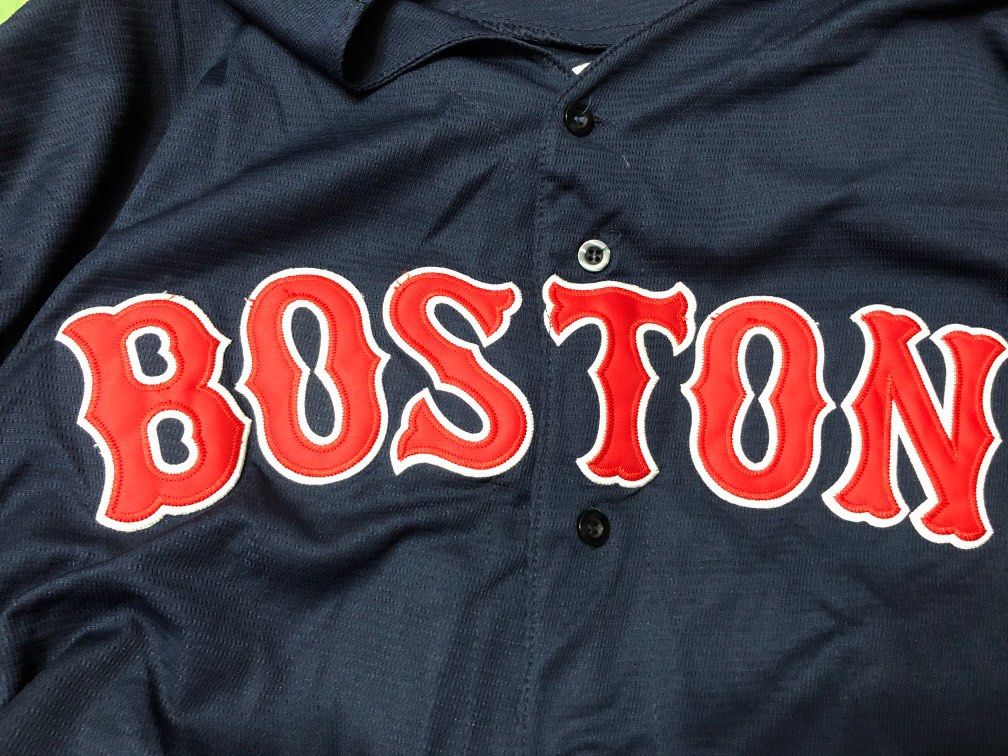 Men's Majestic Boston Red Sox #34 David Ortiz Navy Blue Alternate