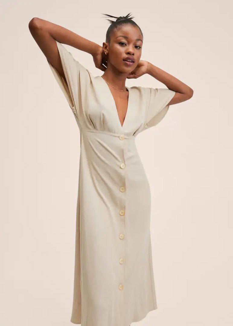 Mango beige dress new arrivals