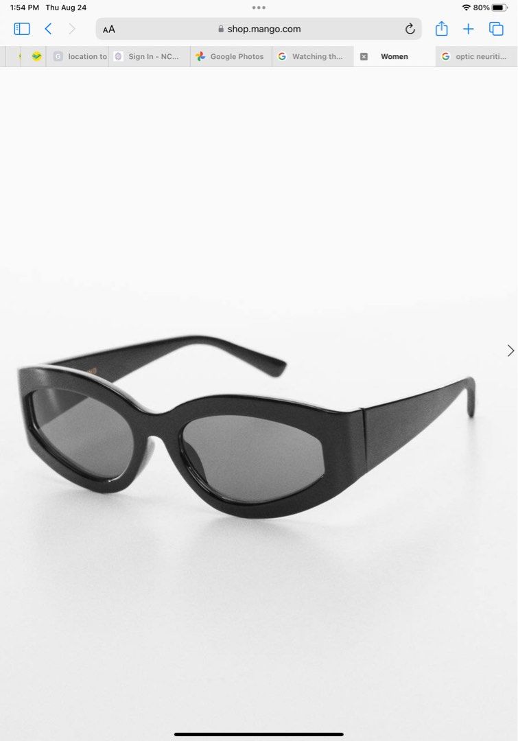MANGO black sunglasses sunnies (Category: Sunglasses & Eyewear) located in Davao. Submitted by declutterstuff01 (Listing ID 1250800047, Image 3). Description: bought in Mango Trinoma for 1,495 rfs: need funds for concert.