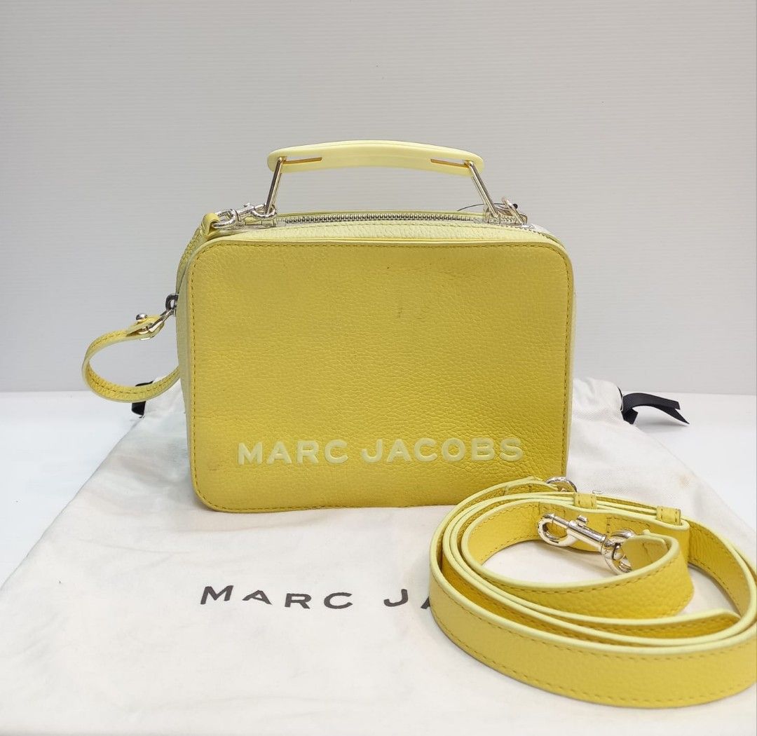 Marc jacob vanity yellow leather sling bag with db strap on Carousell