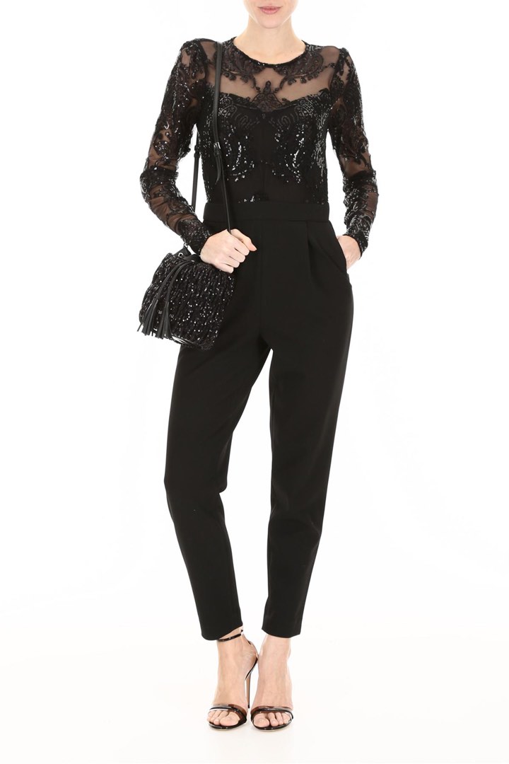 Michael kors lace sleeve jumpsuit outlet