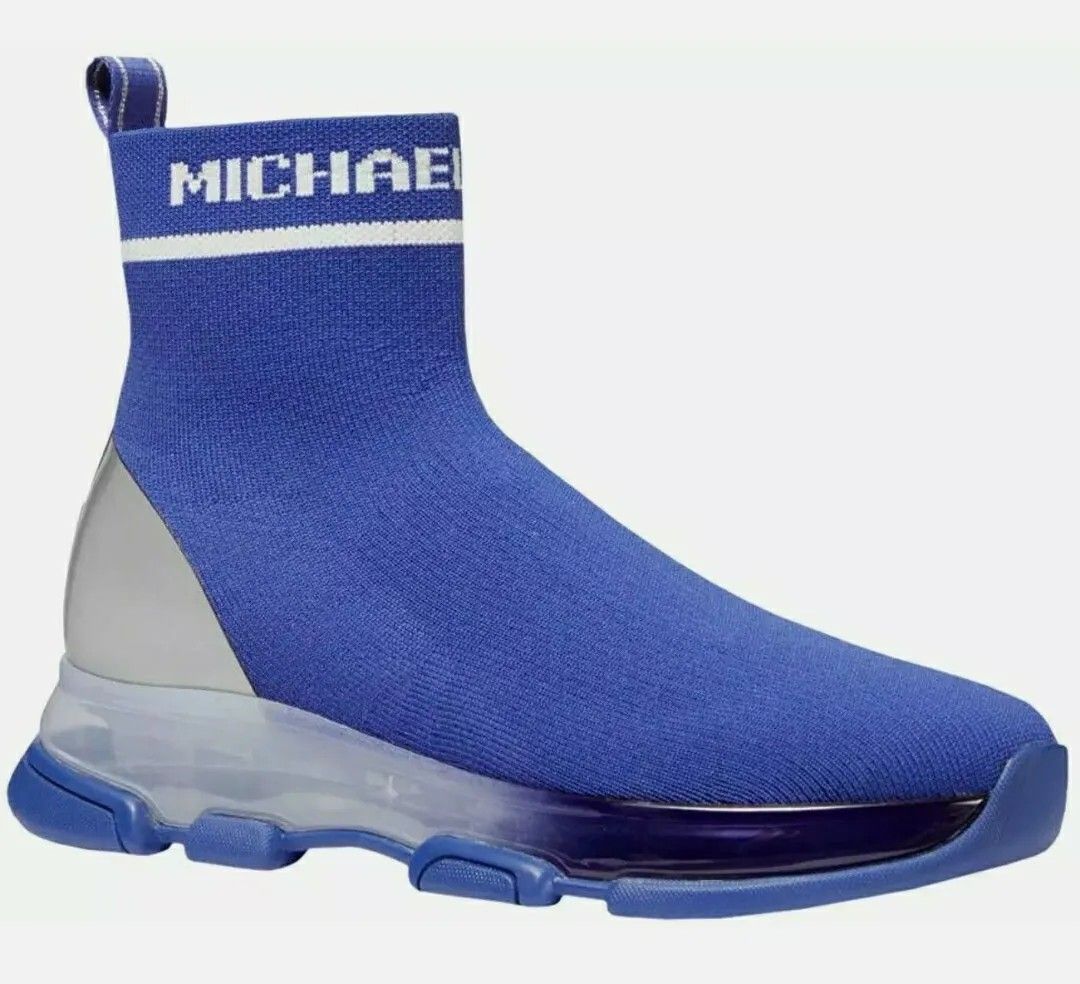 Michael kors kendra reflective stretch top knit sock sneaker