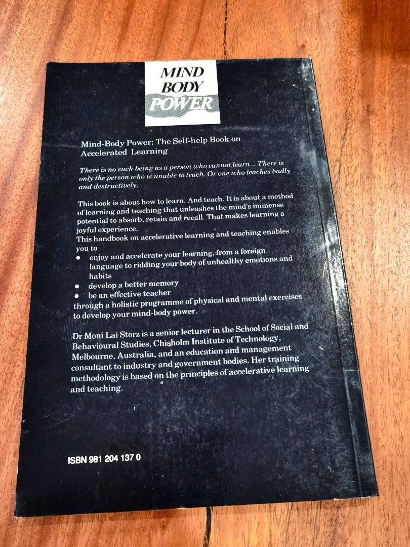 Mind Body Power Self Help Book On Accelerated Learning By Moni Lai