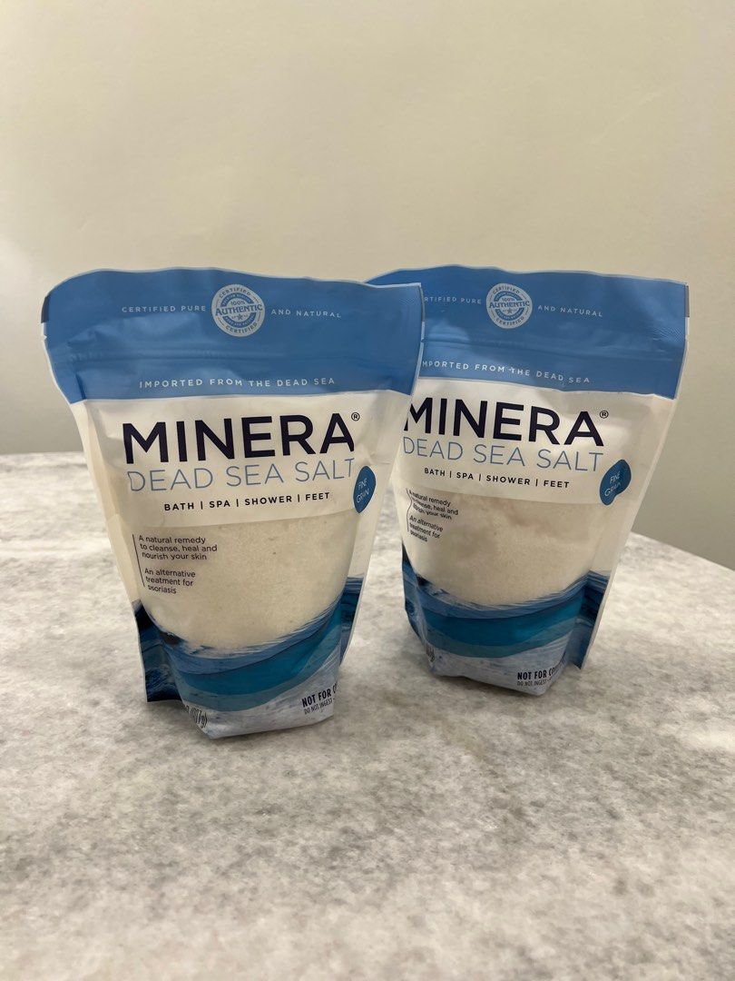 Minera Dead Sea Salt 2 lb. Bag Fine Grain, Health & Nutrition