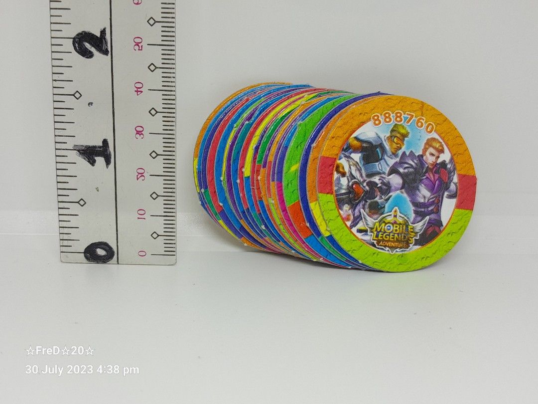 Mobile Legends Local Pogs (20pcs) (Category: Raw Singles) located in San Pablo. Submitted by fredambion (Listing ID 1250890363, Image 1). Description: *Please Take Time To Read Descriptions & Check The Photos *What You See Is What You Get *Mobile Legends Local Pogs *All For Only 30 / 20pcs *No Doubles *Good For Collection *Like New To Well Used Condition *Manage Your Expectation *Payment via Gcash or Palawan Express *Shipping via JRS Express Door
