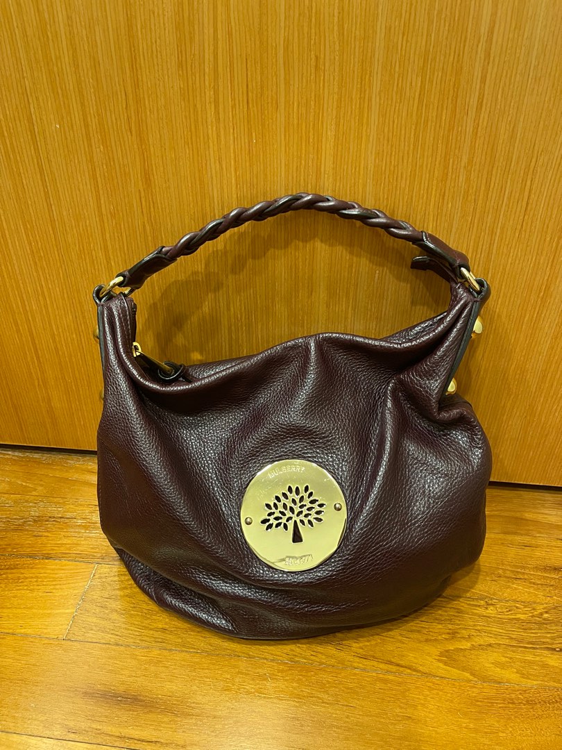 Mulberry, Bags, Mulberry Daria Medium Grape Leather Hobo Bag
