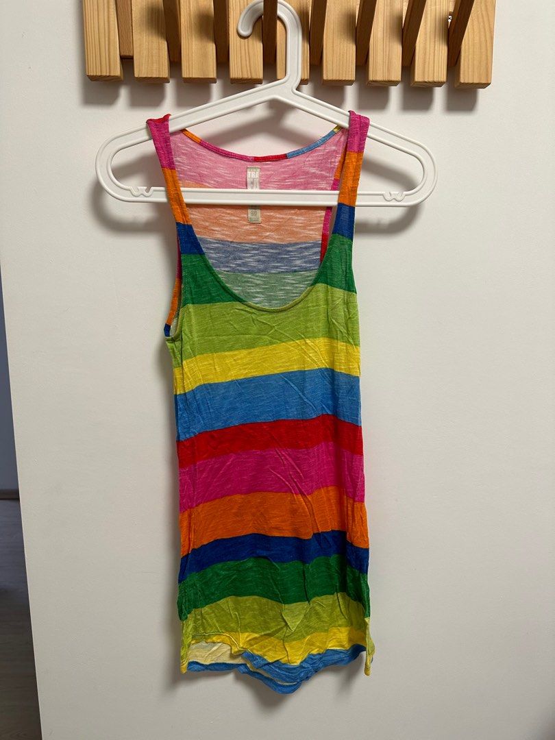 Rainbow tank top womens on sale