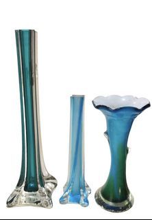 Murano/Kamei Glass Bud Vases
