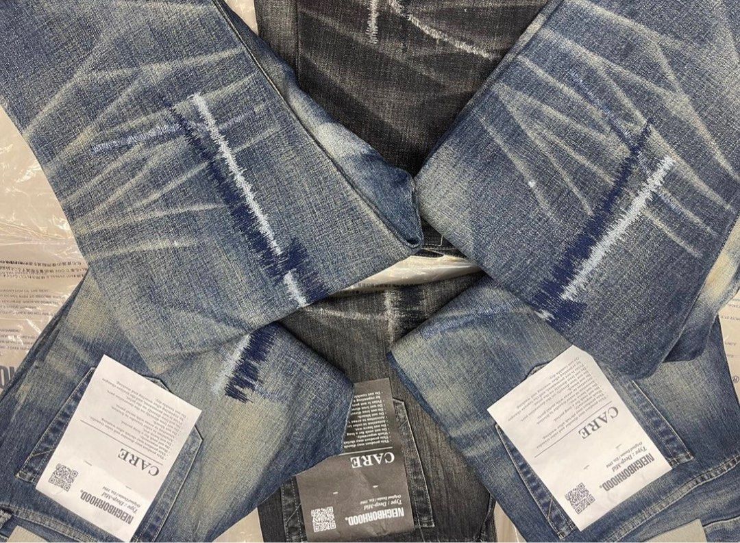 23SS Neighborhood Savage Denim Dp Mid Pants Size L Jeans, 男裝, 褲