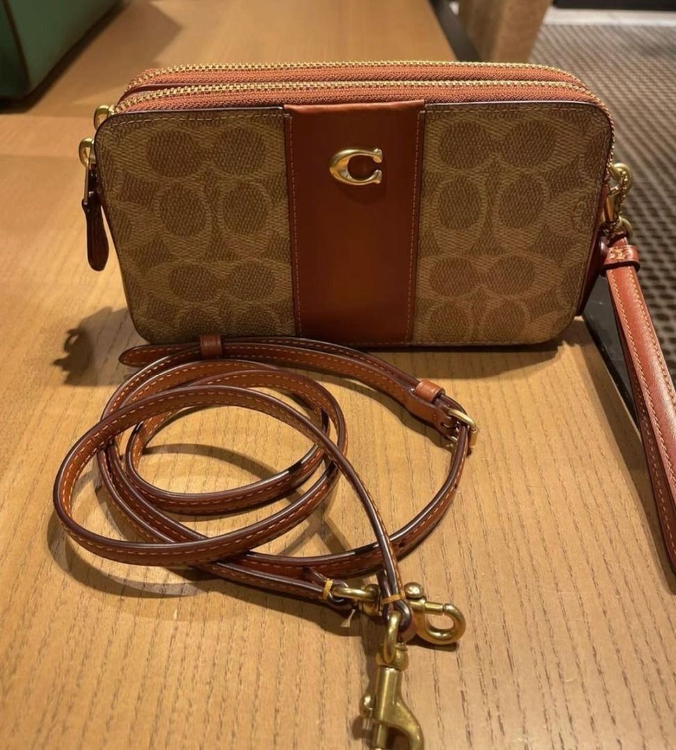 Kira crossbody in colorblock signature canvas deals