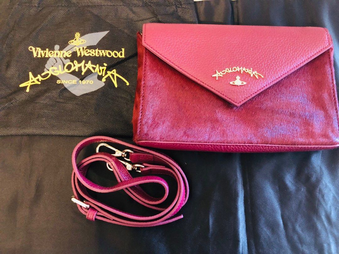Vivienne westwood pink envelope clutch bag top