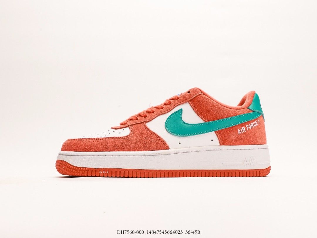 White and orange nike air force store