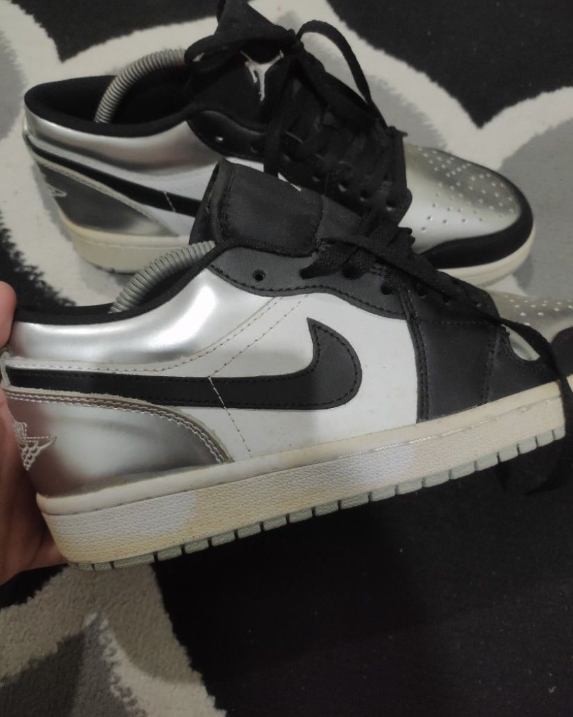 air jordan 1 low silver