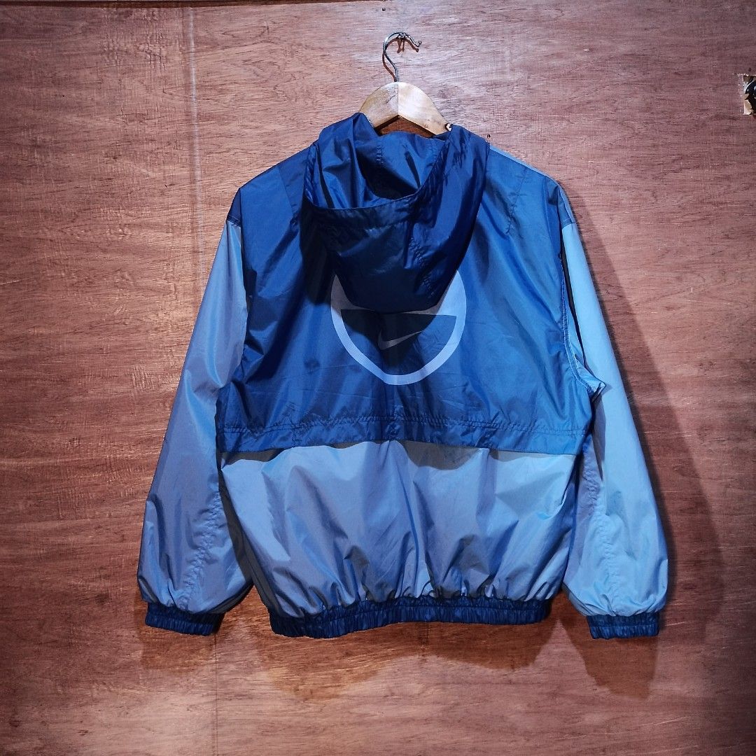 Short Nylon Zip Jacket Blue main image 1