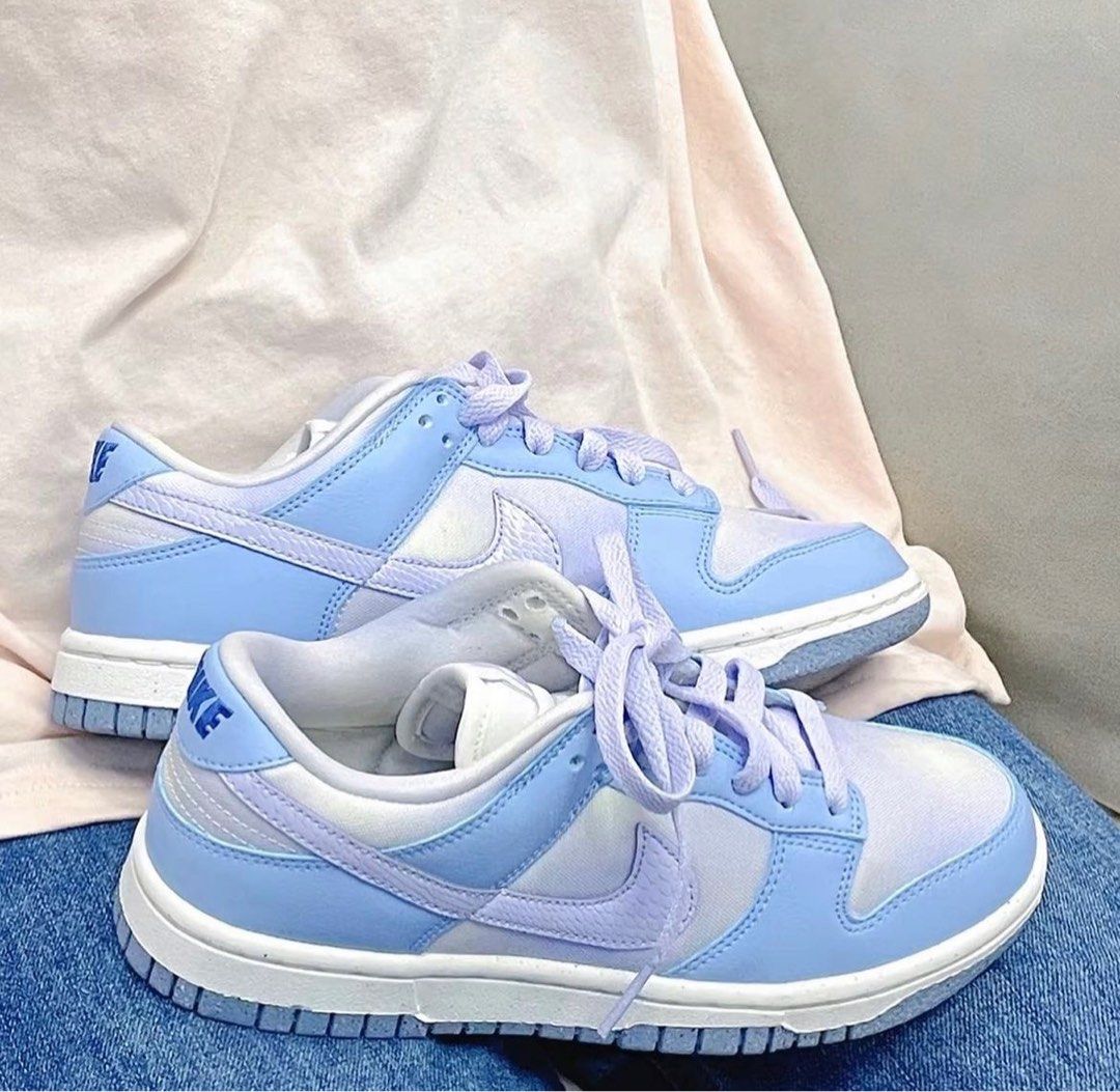 Nike Dunk Low Pastel Blue, Women's Fashion, Footwear, Sneakers on Carousell