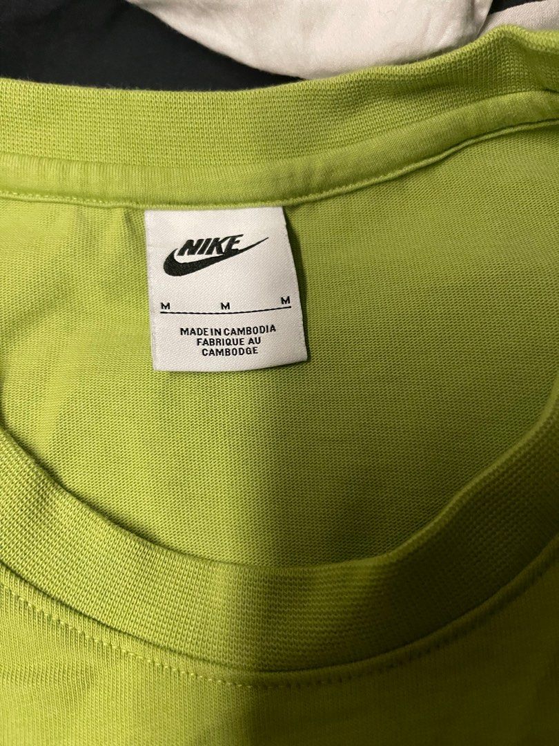 Nike lime green T shirt with logo, Men's Fashion, Tops & Sets, Tshirts